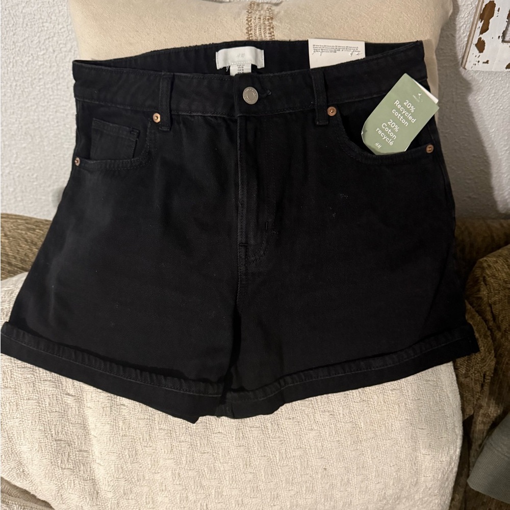 H&M Black Jean Shorts